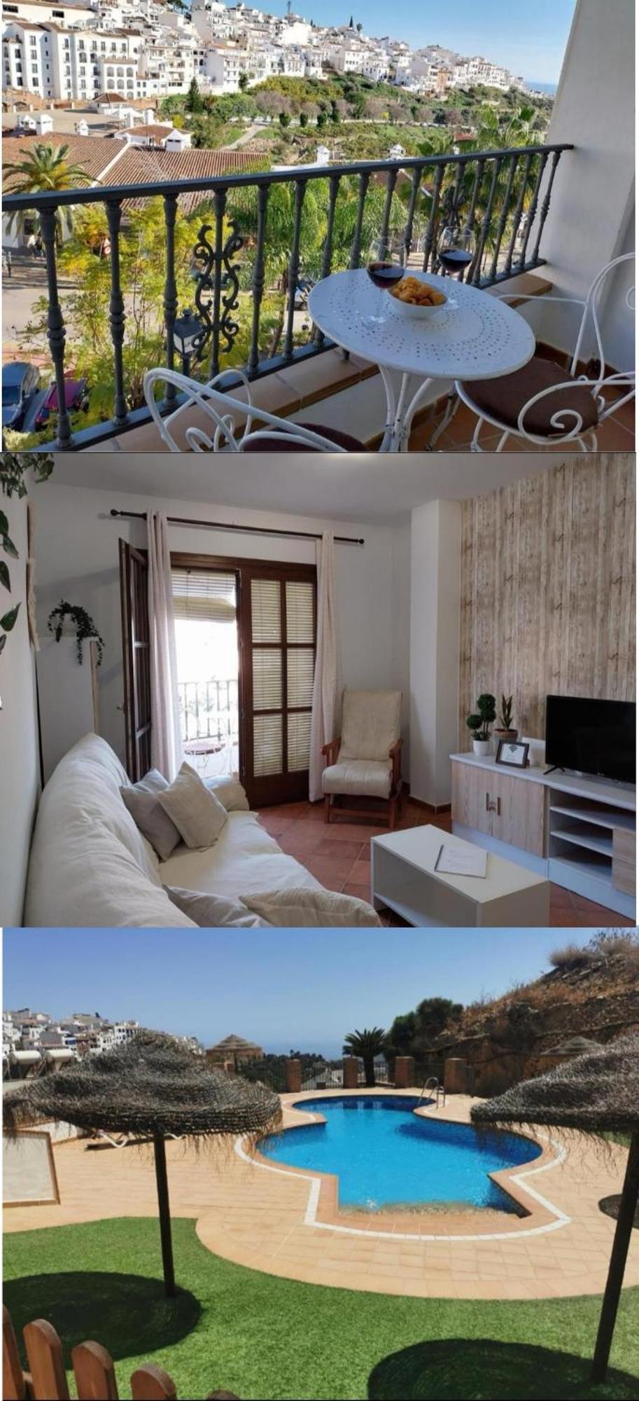 Apartamento en urbanización el Mirador de Frigiliana en el centro del pueblo con las mejores vistas Exterior foto
